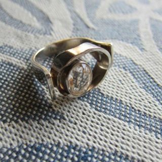 ジョージジェンセン(Georg Jensen)のVintage N.E.フロム　ロッククリスタル付きシルバーリング　(リング(指輪))