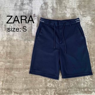 ザラ(ZARA)のZARA ハーフパンツ　バミューダパンツ　ネイビー(ショートパンツ)