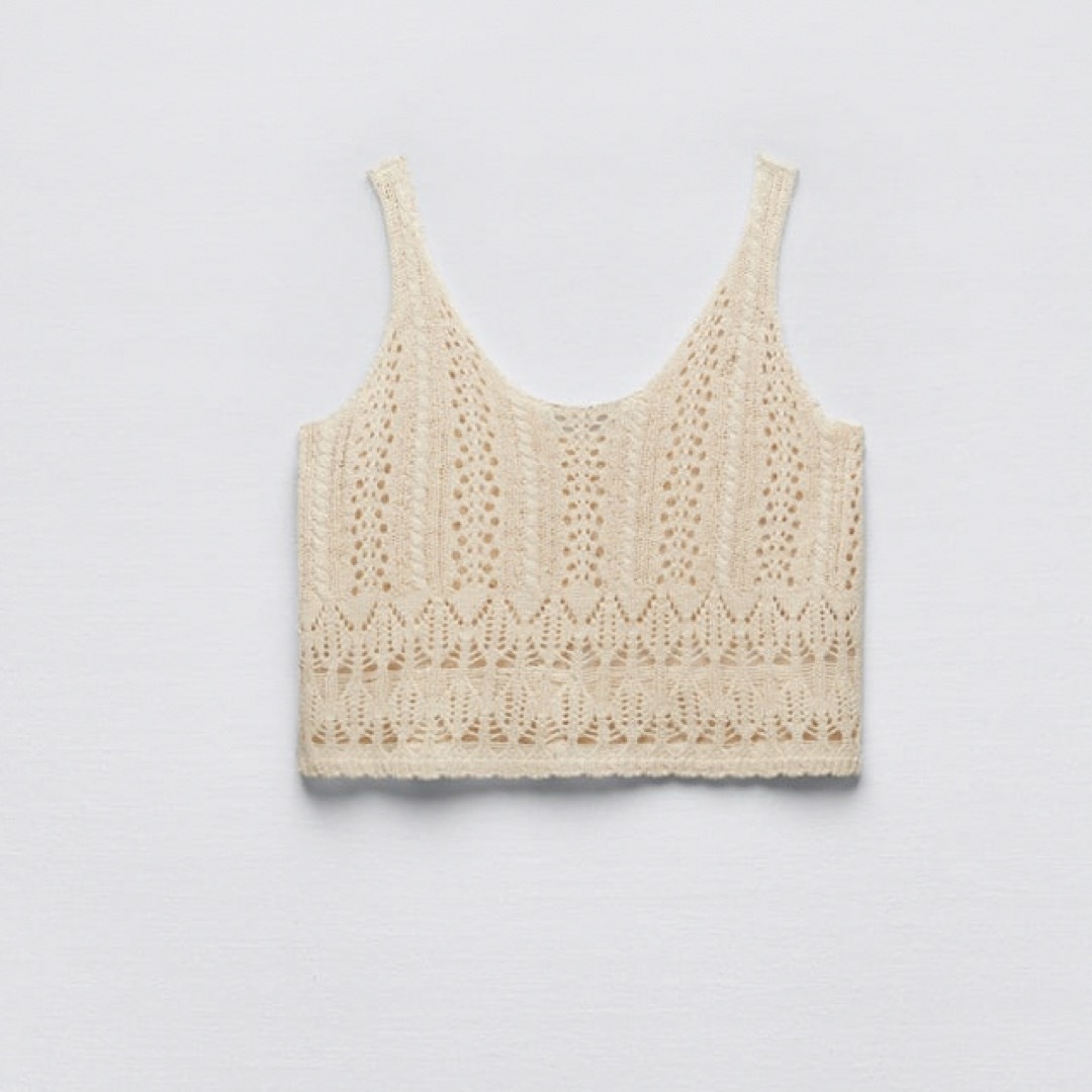 新品タグ付き♡ZARA♡オープンニットトップス♡M