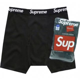 シュプリーム(Supreme)のSupreme Hanes Boxer Briefs ボクサーパンツ ブラック(ボクサーパンツ)