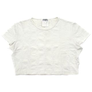 シャネル(CHANEL)のシャネル　チビT ショート丈　ココ　Tシャツ　ホワイト　40 希少　97P ロゴ(Tシャツ(半袖/袖なし))