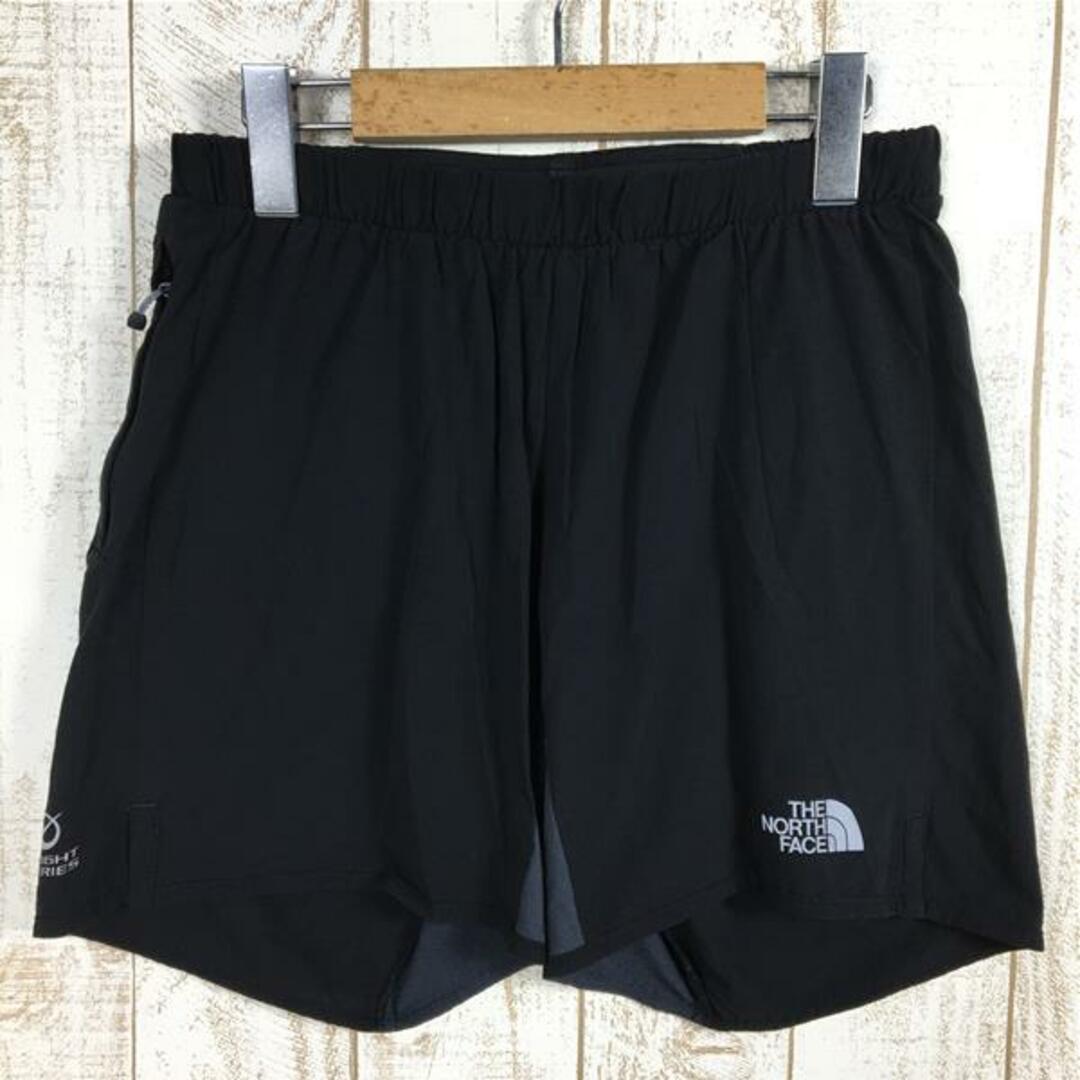 MENs S  ノースフェイス フライウェイト ショート Flyweight Short トレイルランニング ショーツ NORTH FACE NB91352 ブラック系