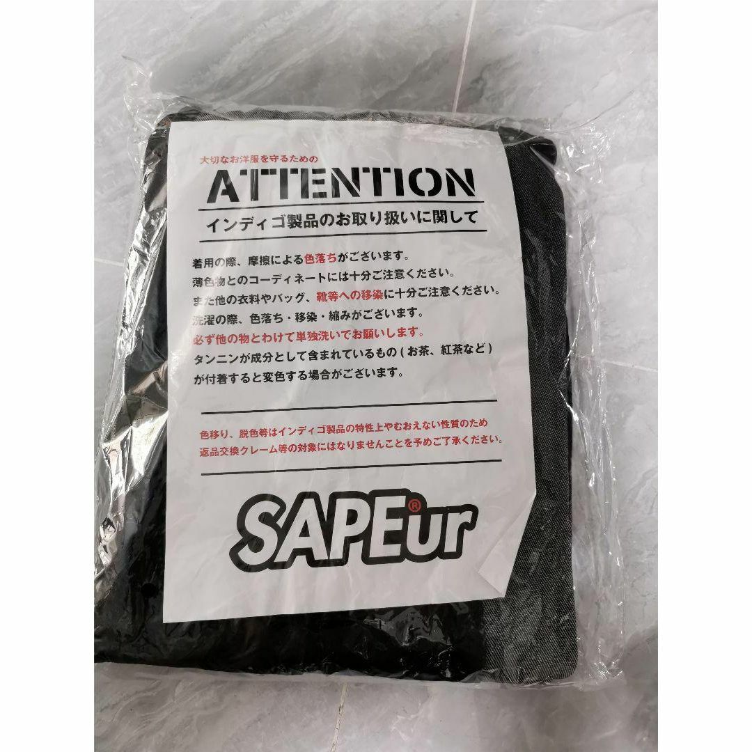 SAPEur DENIM TRACK PANTS ブラック XLサイズ デニム黒の通販 by 杨's