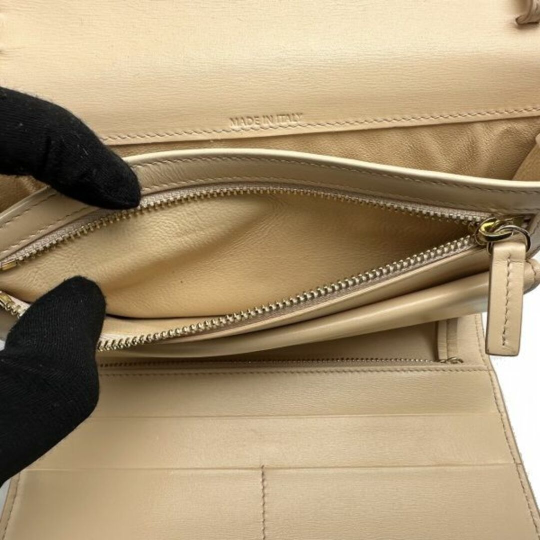 Jil Sander(ジルサンダー)のジルサンダー/ショルダーウォレット/3つ折/ベージュ 【BAG4115】 レディースのバッグ(ショルダーバッグ)の商品写真