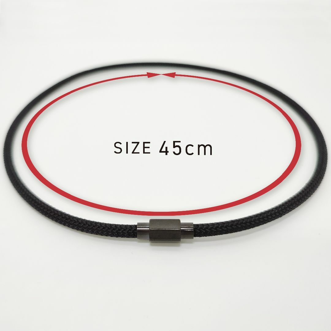 磁気ネックレス PLUSCROSS HM 肩こり スポーツ BK/BK 45cm