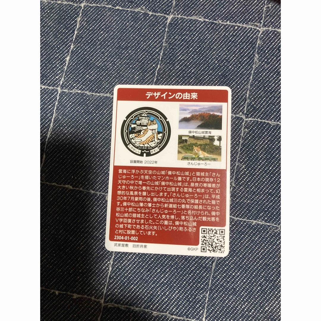岡山県高梁　マンホールカード エンタメ/ホビーのトレーディングカード(その他)の商品写真