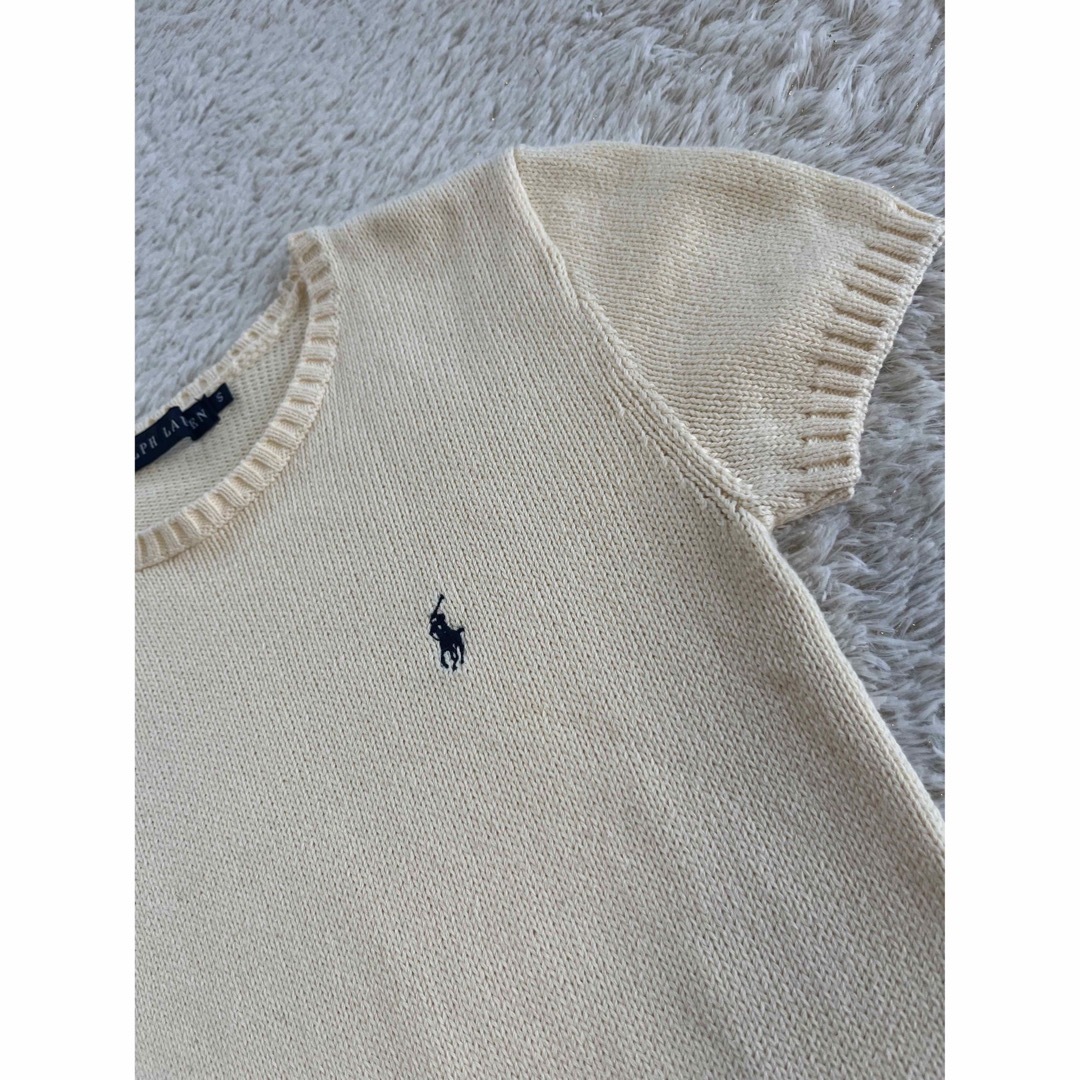 POLO RALPH LAUREN(ポロラルフローレン)の美品　ポロ　ラルフローレン　半袖ニット　ニット　サマーニット　人気　完売 レディースのトップス(ニット/セーター)の商品写真