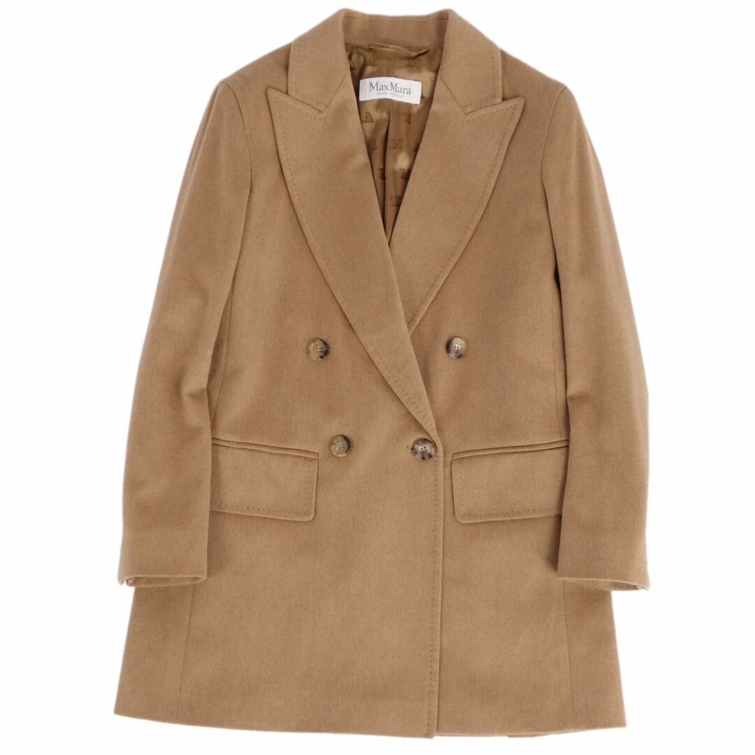 美品 マックスマーラ Max Mara ジャケット 2022年 テーラードジャケット ダブルブレスト 白タグ キャメル アウター レディース IT34 FR32 US0(XS相当) ブラウン | フリマアプリ ラクマ