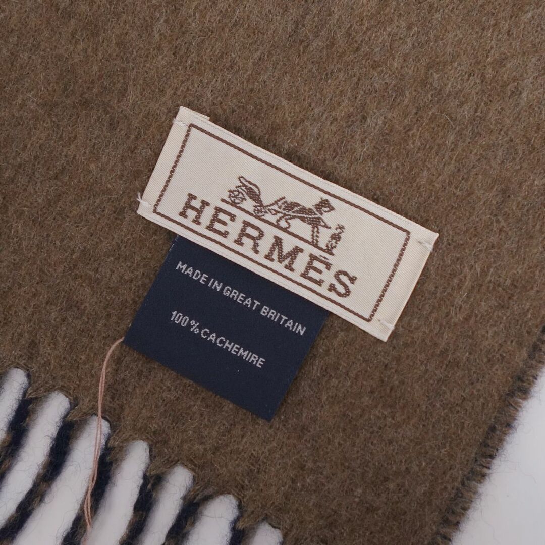 HERMES - 極美品 エルメス HERMES マフラー ストール ロゴ刺繍 HERMES - 極美品 エルメス HERMES マフラー ストール ロゴ刺繍