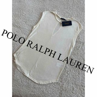 ラルフローレン(Ralph Lauren)の新品　ポロ　ラルフローレン　リネン　麻　ノースリーブ　トップス　人気　完売(Tシャツ(半袖/袖なし))