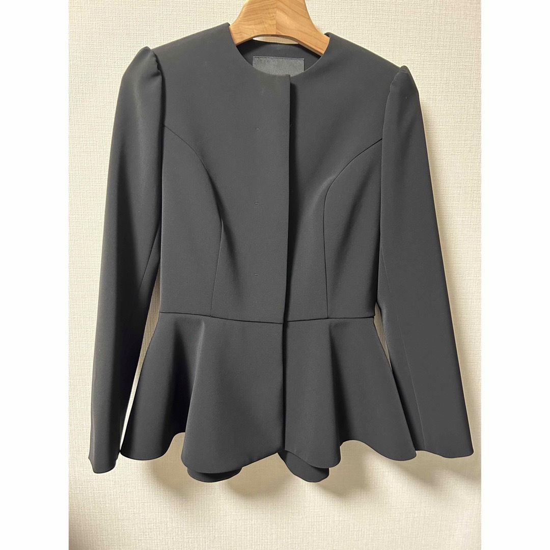 BORDERS at BALCONY(ボーダーズアットバルコニー)のボーダーズ アットバルコニー  JACKET NOIR 36 レディースのジャケット/アウター(ノーカラージャケット)の商品写真