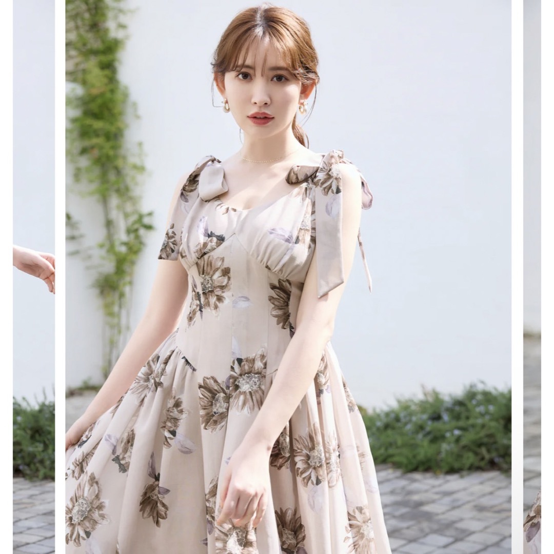 セール大人気 herlipto Sunflower-Printed Midi Dress M | assistport ...