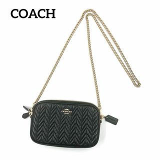 美品 COACH ショルダーバッグ 2way キルティング ブラック