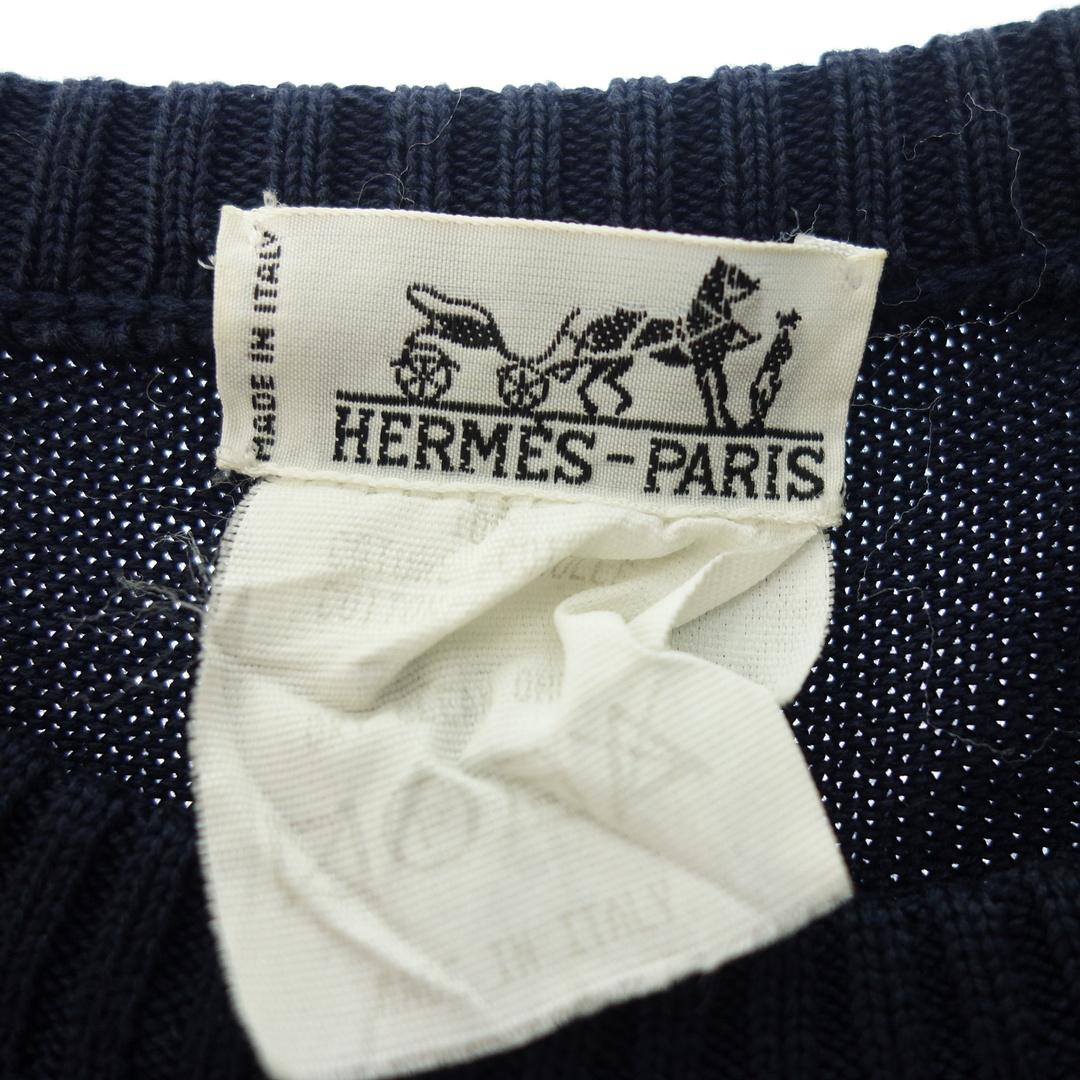Hermes - エルメス ニットワンピース ノースリーブ コットン サイズ40