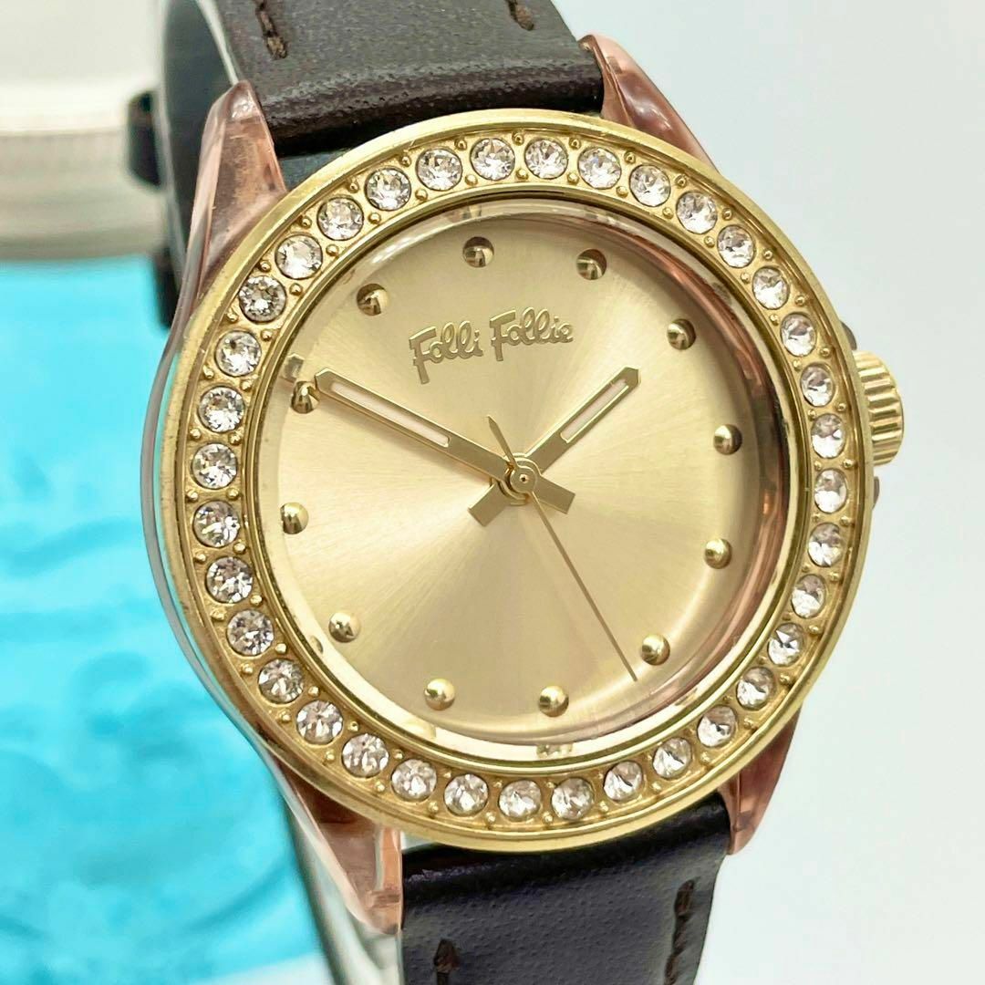 Folli Follie(フォリフォリ)の470 Folli Follie フォリフォリ時計　レディース腕時計　ブラウン レディースのファッション小物(腕時計)の商品写真