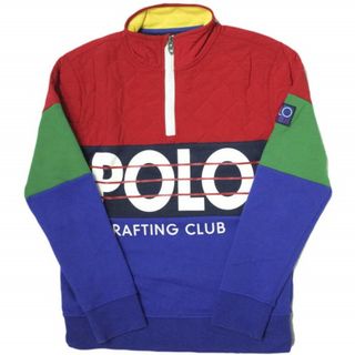 Polo by Ralph Lauren ポロバイラルフローレン HI TECH HALF ZIP PULLOVER ハイテック ハーフジップスウェットプルオーバー 710717338001 M POLO APORT RED/NAVY トレーナー トップス【中古】【Polo by Ralph Lauren】(スウェット)