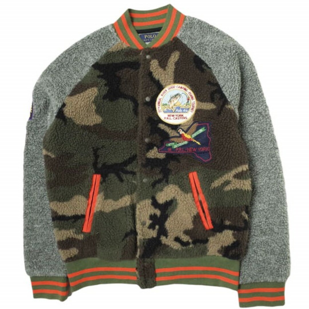 POLO RALPH LAUREN ポロ・ラルフローレン SHERPA FLEECE BOMBER JACKET フリーススタジャン  710731678001 XS Camouflage スタジアムジャンパー アウター【中古】【POLO RALPH LAUREN】 | フリマアプリ  ラクマ