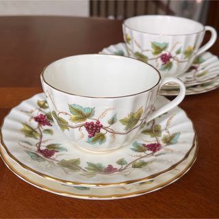 ロイヤルウースター(Royal Worcester)の【レア美品】ロイヤルウースター★BACCHANAL★トリオ　ペア(食器)