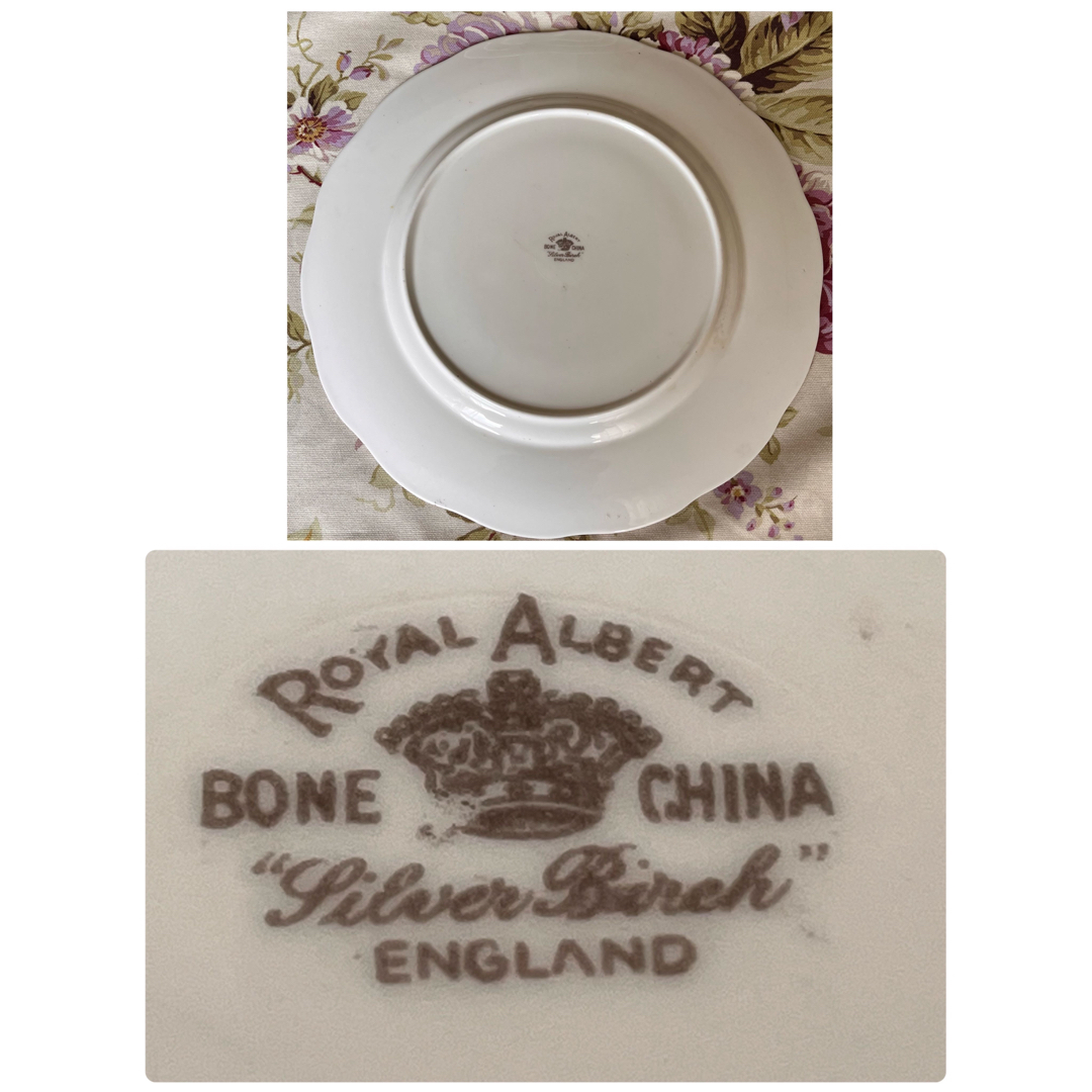 ROYAL ALBERT(ロイヤルアルバート)の【美品】ロイヤルアルバート★シルバーバーチ★ディナー皿　6枚 インテリア/住まい/日用品のキッチン/食器(食器)の商品写真