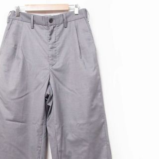 ジュンレッド(JUNRED)のJUNRED ストレッチ 1タック ワイドスラックス グレー S(スラックス)