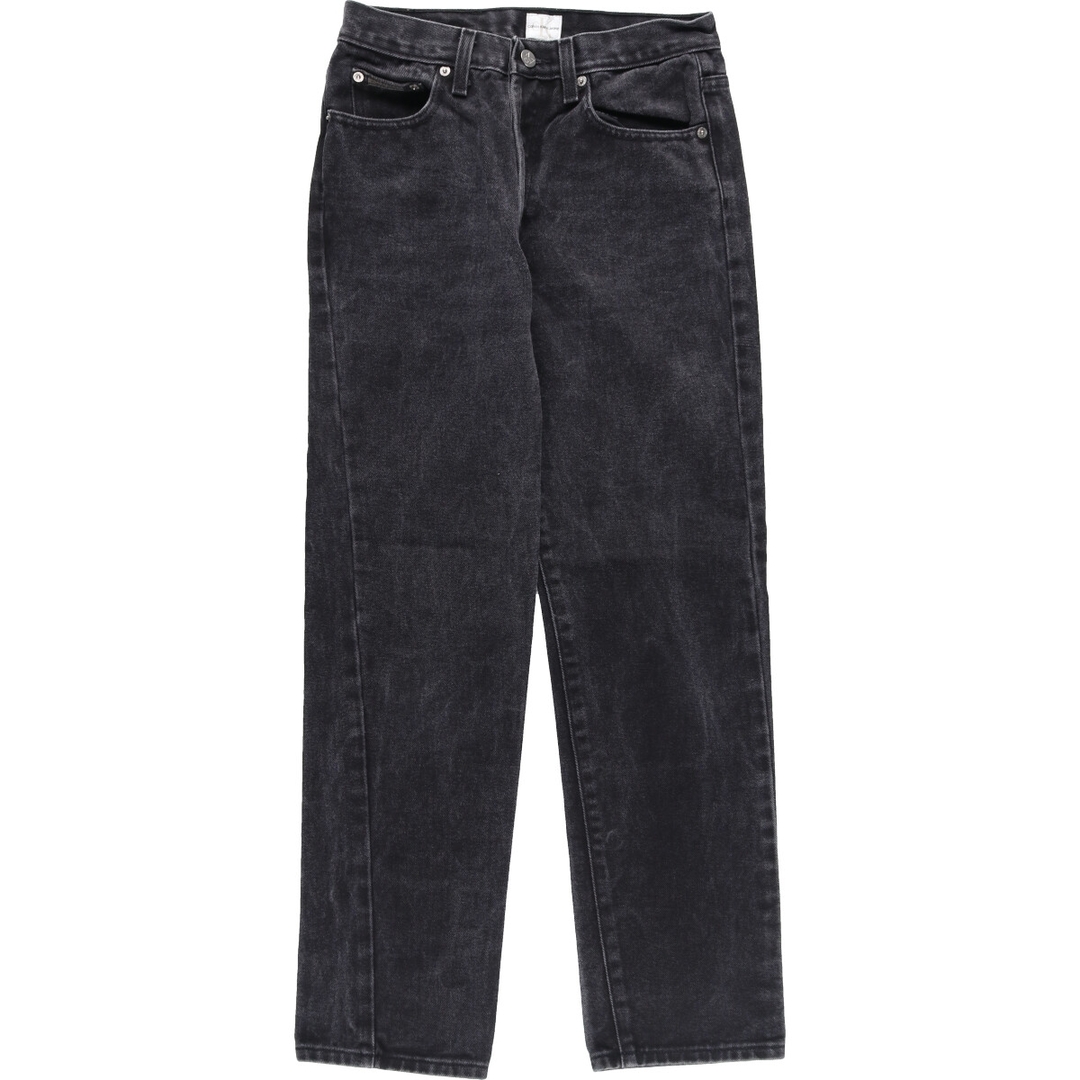 90年代 カルバンクライン Calvin klein JEANS ブラックジーンズ デニムパンツ USA製 レディースL(w29) ヴィンテージ /eaa358842