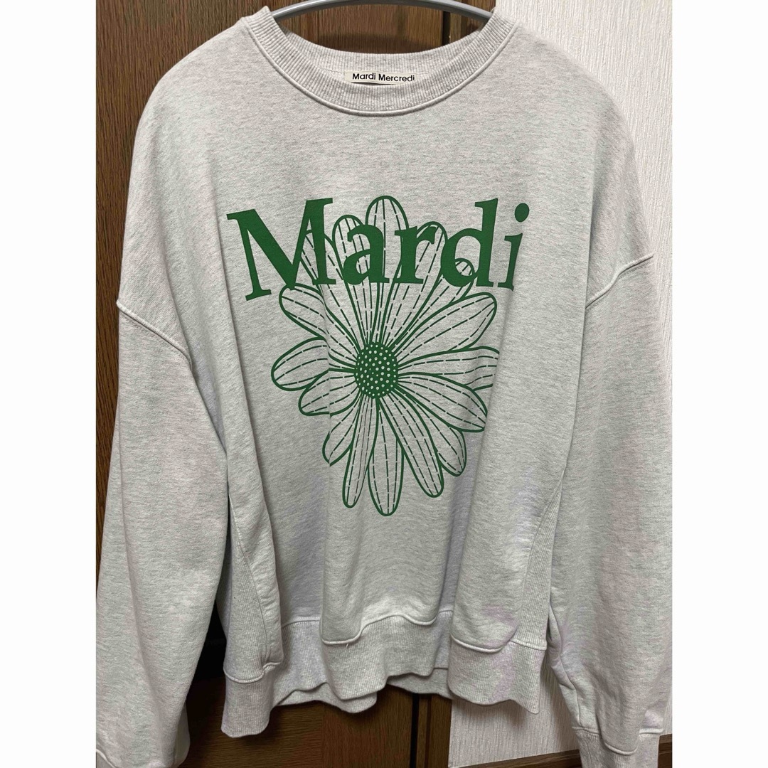 マルディメクルディMardi Mercredi 刺繍スウェット　緑