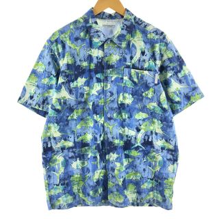 コロンビア(Columbia)の古着 コロンビア Columbia PFG 総柄 魚柄 半袖 フィッシングシャツ メンズM /eaa356670(シャツ)