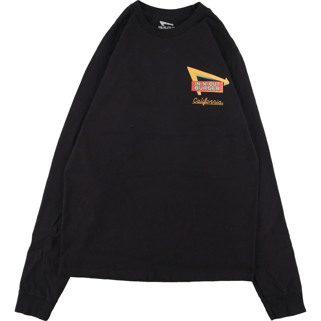 IN-N-OUT BURGER CALIFORNIA 両面プリント ロングTシャツ ロンT メンズS /eaa356683