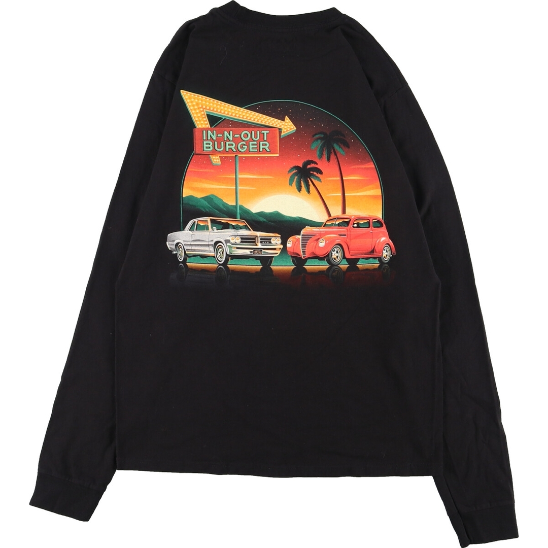 IN-N-OUT BURGER CALIFORNIA 両面プリント ロングTシャツ ロンT メンズS /eaa356683