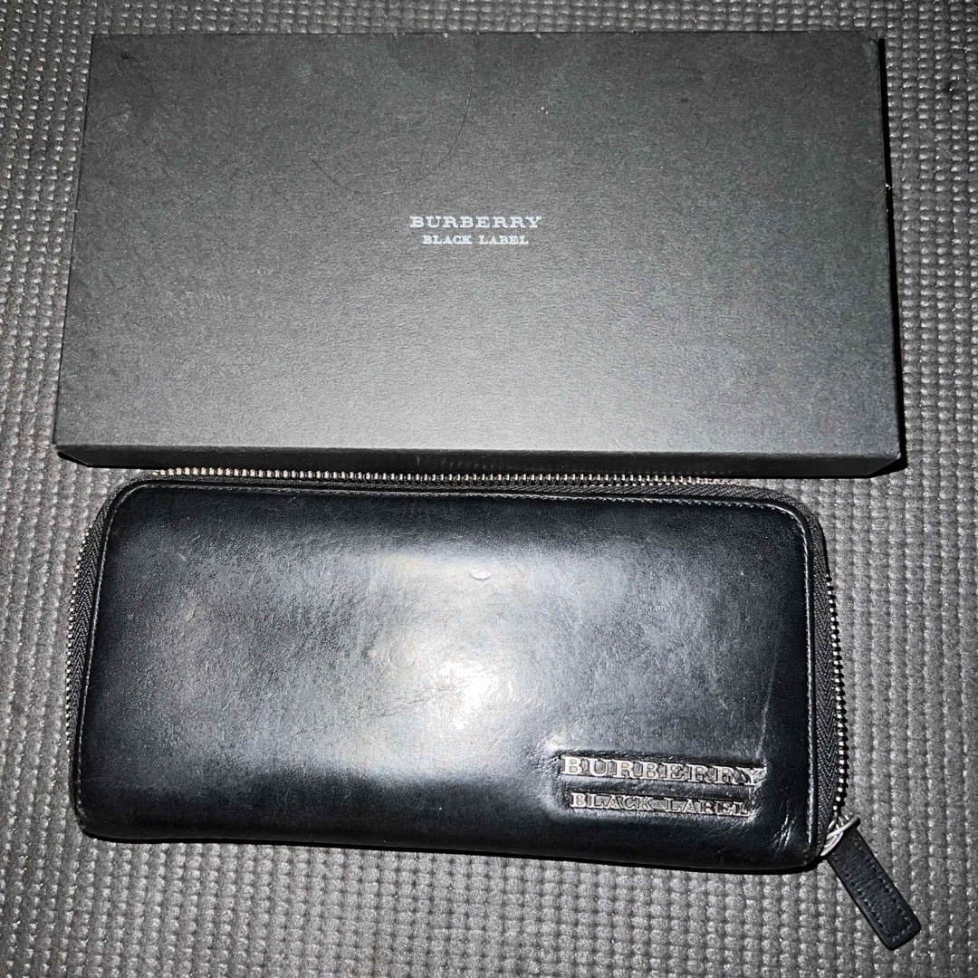 BURBERRY BLACK LABEL(バーバリーブラックレーベル)のバーバリー　長財布　ラウンドジップ メンズのファッション小物(長財布)の商品写真