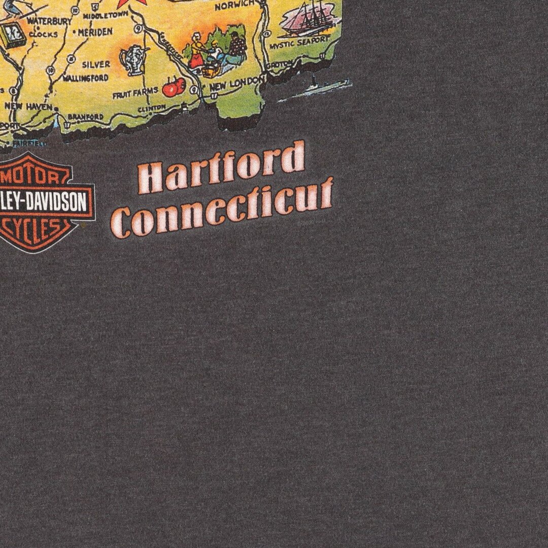 Harley Davidson(ハーレーダビッドソン)の古着 ハーレーダビッドソン Harley-Davidson 両面プリント モーターサイクル バイクTシャツ USA製 メンズXL /eaa358805 メンズのトップス(Tシャツ/カットソー(半袖/袖なし))の商品写真