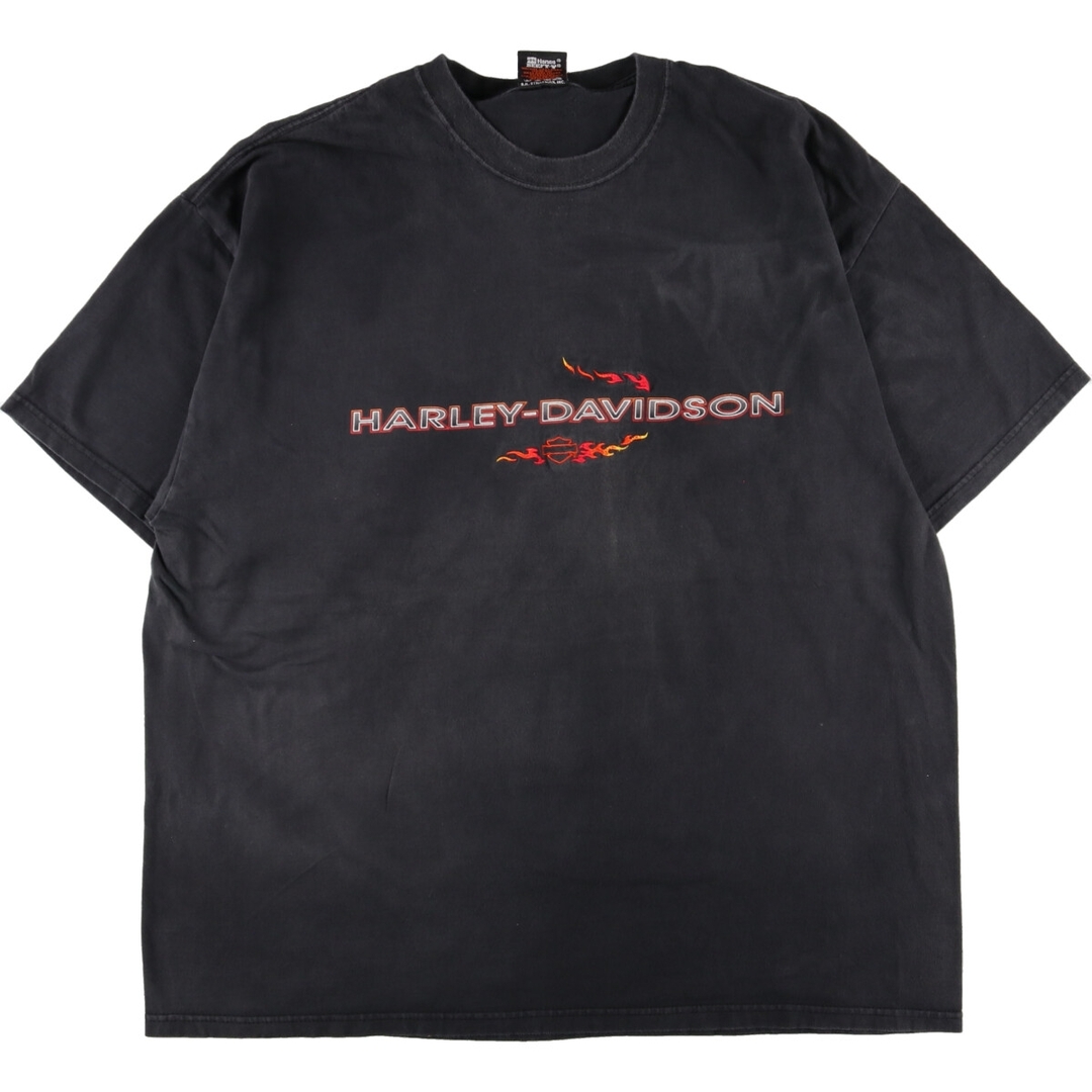 Harley Davidson(ハーレーダビッドソン)の古着 90年代 ハーレーダビッドソン Harley-Davidson 両面プリント モーターサイクル バイクTシャツ メンズXXL ヴィンテージ /eaa358806 メンズのトップス(Tシャツ/カットソー(半袖/袖なし))の商品写真