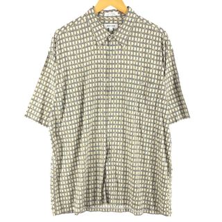 ピエールカルダン(pierre cardin)の古着 ピエールカルダン Pierre Cardin 総柄 半袖 レーヨンシャツ メンズXL /eaa358539(シャツ)