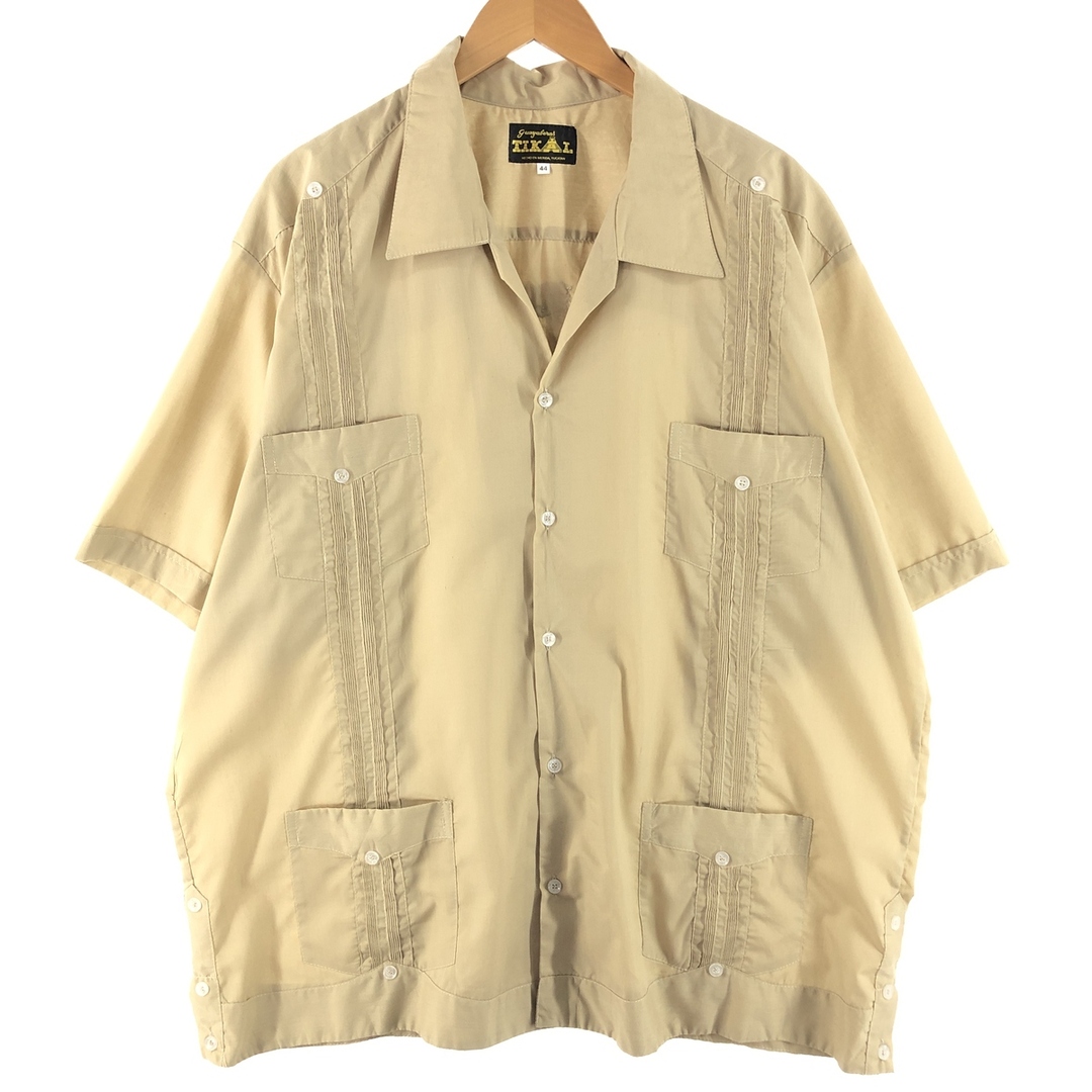ビッグサイズ TIKAL オープンカラー 半袖 メキシカンシャツ キューバシャツ メンズXXXXL /eaa358709