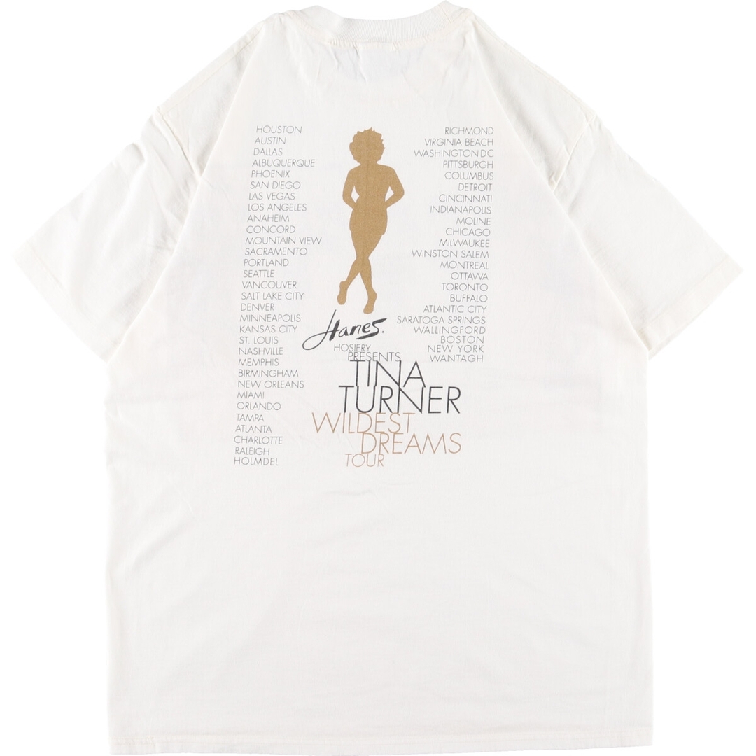 古着 90年代 UNKNOWN TINA TURNER ティナターナー WILDEST DREAMS TOUR 両面プリント バンドTシャツ バンT  メンズL ヴィンテージ /eaa358745