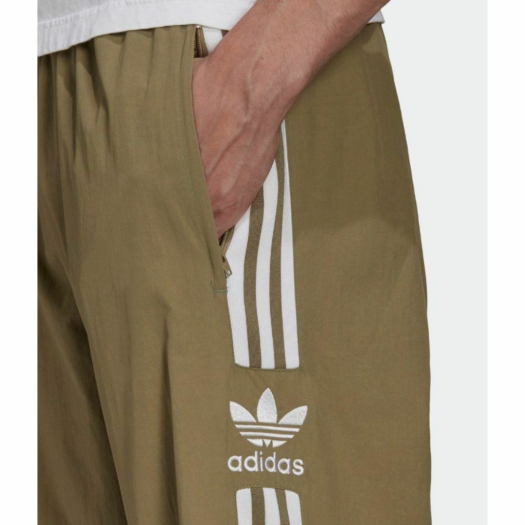 adidas ベージュ ロックアップ トラックパンツ ナイロン ジャージ 男性