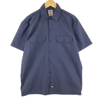 ディッキーズ(Dickies)の古着 ディッキーズ Dickies 半袖 ワークシャツ メンズL /eaa356662(シャツ)