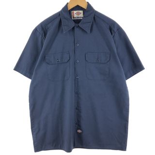 ディッキーズ(Dickies)の古着 ディッキーズ Dickies A LEGEND IN WORK 半袖 ワークシャツ メンズXL /eaa356663(シャツ)