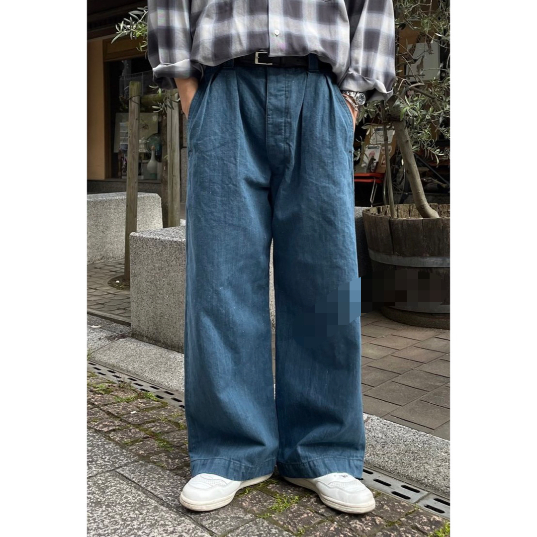 メンズOUTIL ウティ23ss pantalon savas  indigo