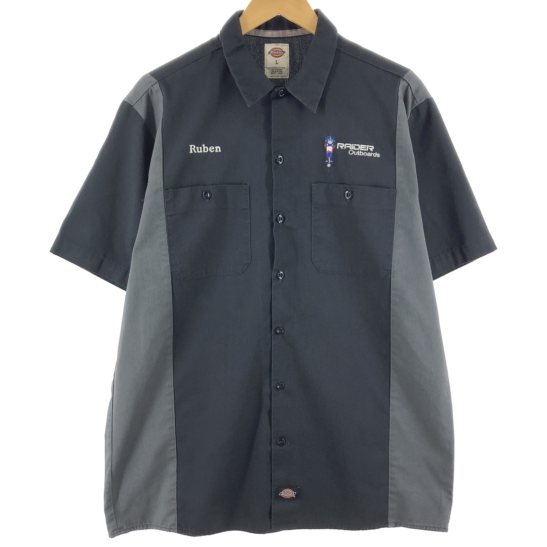 Dickies(ディッキーズ)の古着 ディッキーズ Dickies 半袖 ワークシャツ メンズL /eaa356650 メンズのトップス(シャツ)の商品写真