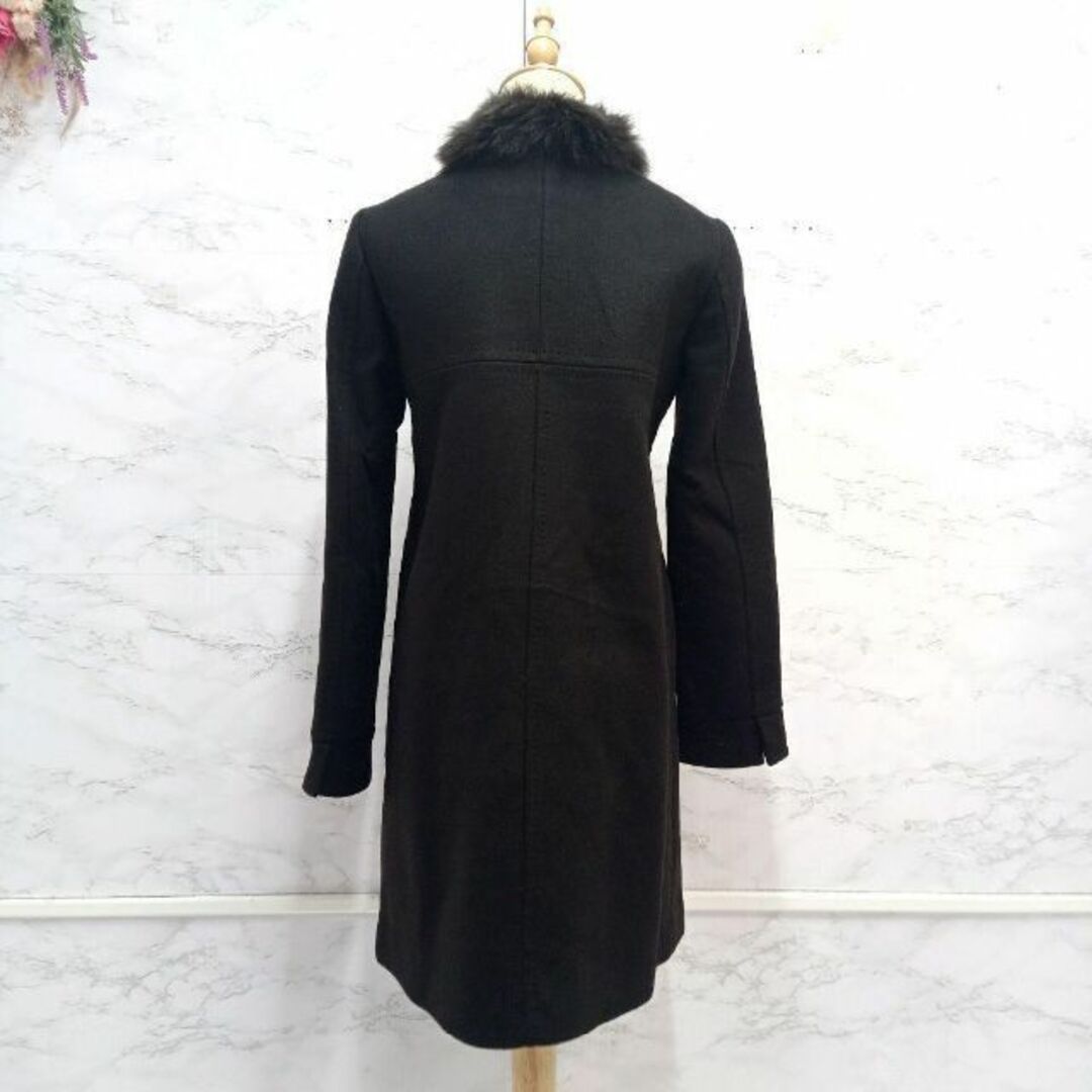 【美品】スピック&スパン フォックスファー ロングコート 黒 36 S