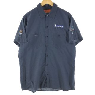 ディッキーズ(Dickies)の古着 ディッキーズ Dickies 半袖 ワークシャツ メンズL /eaa356658(シャツ)