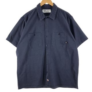 ディッキーズ(Dickies)の古着 ディッキーズ Dickies 半袖 ワークシャツ メンズXL /eaa356654(シャツ)