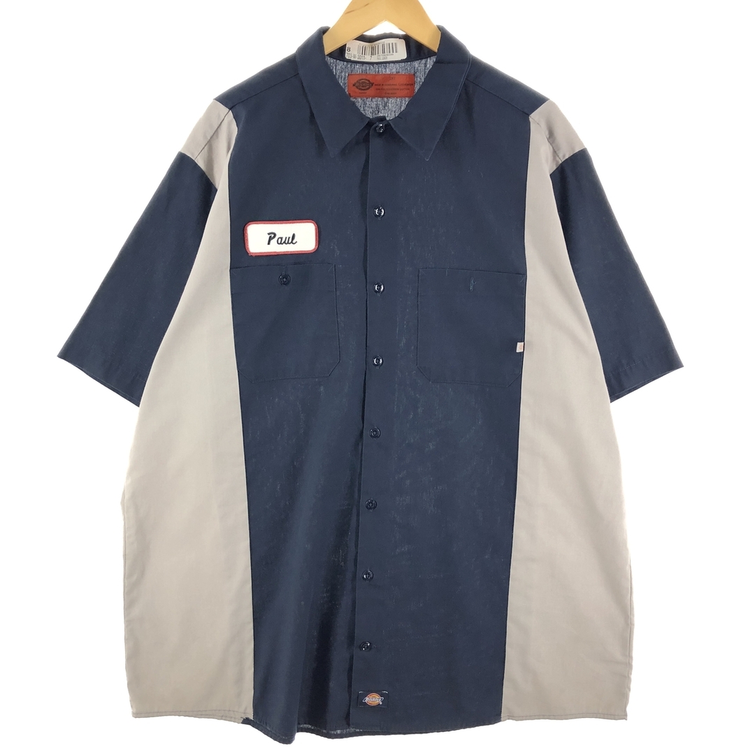 Dickies(ディッキーズ)の古着 ディッキーズ Dickies 半袖 ワークシャツ メンズXXL /eaa356699 メンズのトップス(シャツ)の商品写真