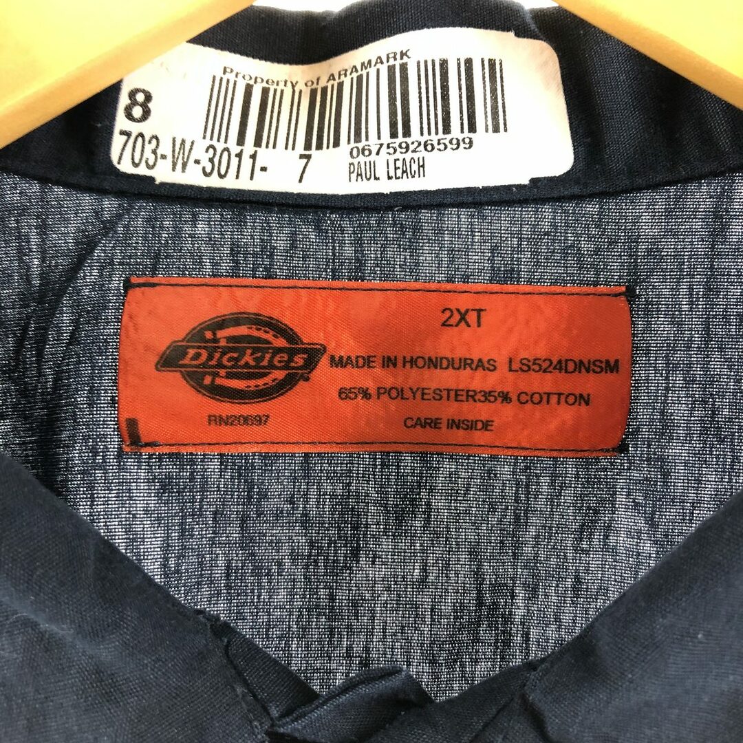 Dickies(ディッキーズ)の古着 ディッキーズ Dickies 半袖 ワークシャツ メンズXXL /eaa356699 メンズのトップス(シャツ)の商品写真