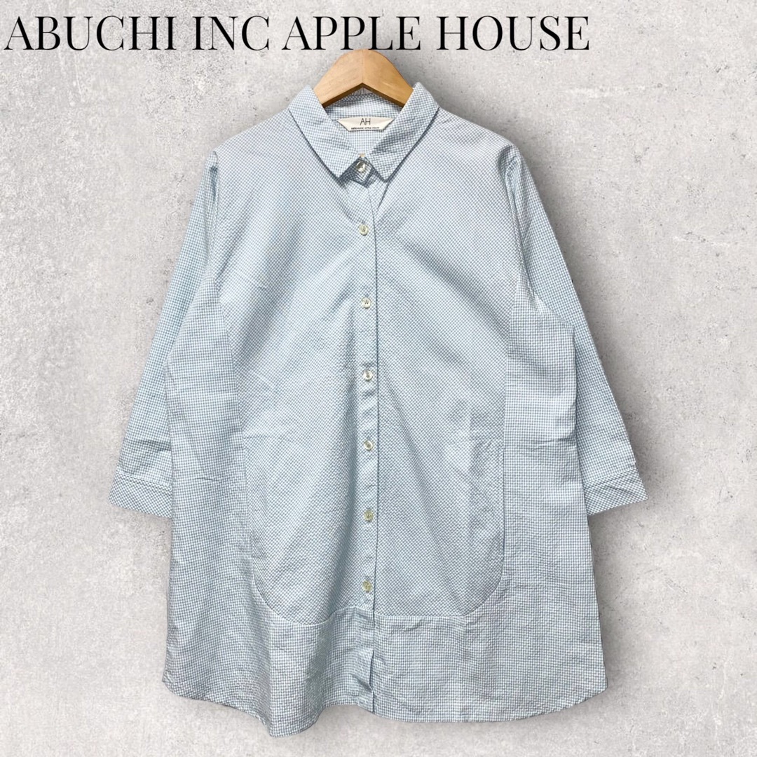 ABUCHIINCAPPLEHOUSE 手染めチェックブラウス アップルハウス