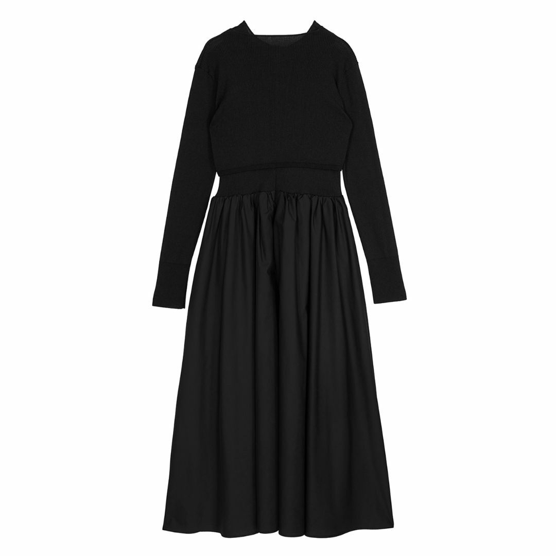 【Ameri】KNIT DOCKING VOLUME DRESS【新品タグ付き】