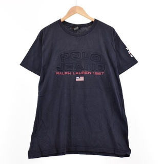 ラルフローレン(Ralph Lauren)の古着 ラルフローレン Ralph Lauren POLO JEANS COMPANY 半袖 プリントTシャツ メンズL /eaa320583(Tシャツ/カットソー(半袖/袖なし))