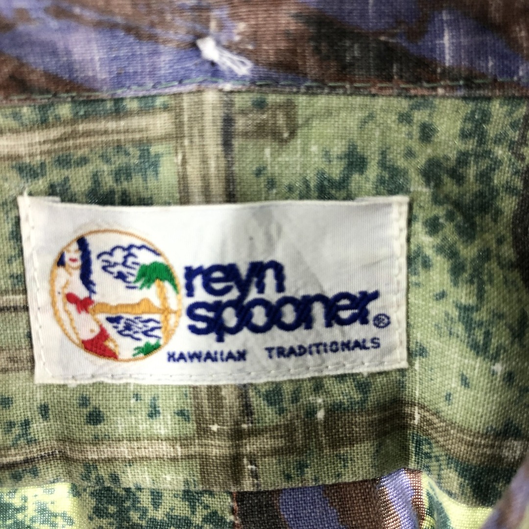 Reyn Spooner(レインスプーナー)の古着 90年代 レインスプーナー REYNSPOONER 水着タグ ビキニタグ 総柄 プルオーバー ボタンダウン ハワイアンアロハシャツ メンズL ヴィンテージ /eaa356573 メンズのトップス(シャツ)の商品写真