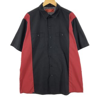 ディッキーズ(Dickies)の古着 ディッキーズ Dickies 半袖 ワークシャツ メンズXL /eaa351430(シャツ)